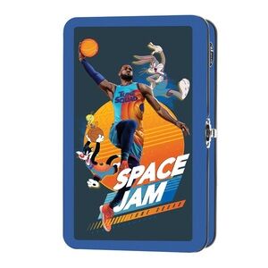 Find It 3D Licensed Space Jam Tin Pencil Box with Snap Closure EUC